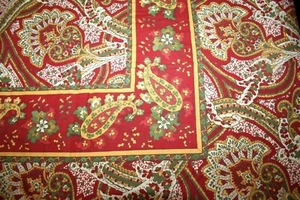 Williams Sonoma 100% Cotton 70x108 Provence Paisley Tablecloth 6 Napkins Holiday - Picture 1 of 10
