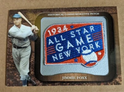2009 TOPPS LEGENDS COMMEMORATIVE PATCH #LPR5 JIMMIE FOXX 1934 ALL STAR GAME. JF1 - Image 1 of 2