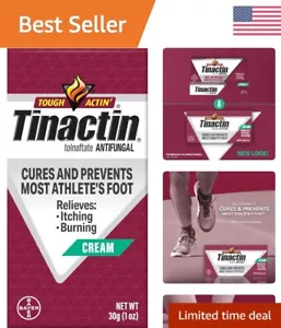 Effective Athlete's Foot Treatment - Clinically Proven Antifungal Cream, 1 Ounce - Picture 1 of 9