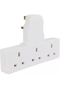 3 Way Gang Extension Wall Socket UK Mains Plug Adaptor Convert Extender 13A - Picture 1 of 3