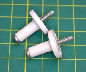 Pair of OEM WHIRLPOOL Shelf Studs with Screw WP2196483 - Picture 1 of 4