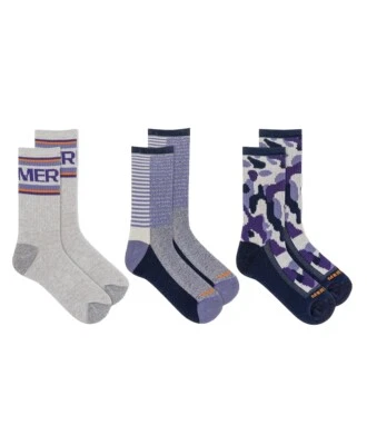Merrell Unisex-Adult's Recycled Everyday Socks-3 Pair Pack-Repreve Size M/L New - Image 1 of 4