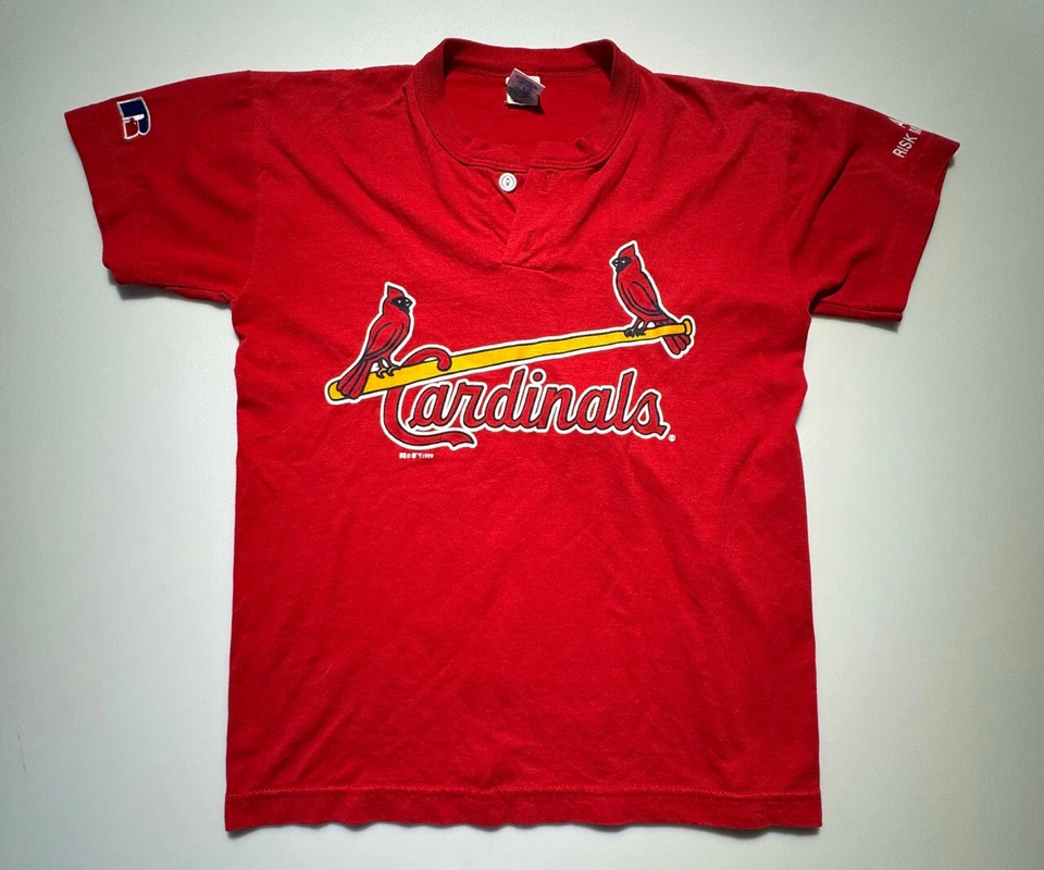 Vintage 1990s St Louis Cardinals Baseball Jersey Russell T-Shirt Youth or Women - Image 1 of 4