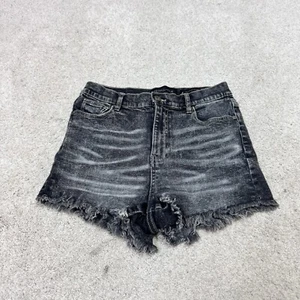 Kendall + Kylie Shorts The Drifter High Rise Black Pockets Women’s Size 7 - Picture 1 of 10