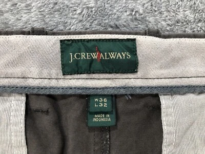 J Crew Oarsman 484 修身休闲裤男式 36x32 深灰色工作职业休闲 — 第 1/4 张图片