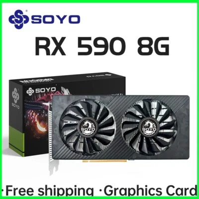 AMD Radeon RX 590 8GB GDDR5 256Bit PCI-E 3.0 8Pin GPU Graphics Card Gaming PC - Image 1 of 4