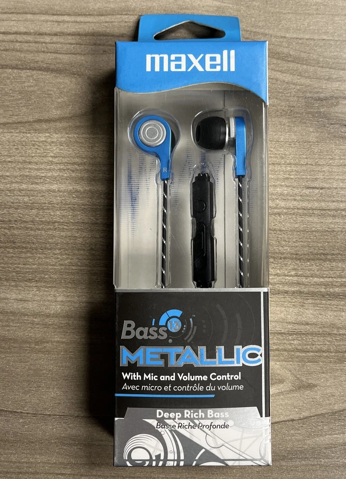 Maxell Bass 13 Metallic In-ear Earbuds With Microphone Mxl190282