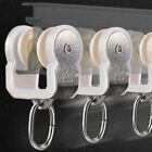 10 X Curtain Glider Hooks Track Rail Poles Twin Gliders Parts Stainless Steel