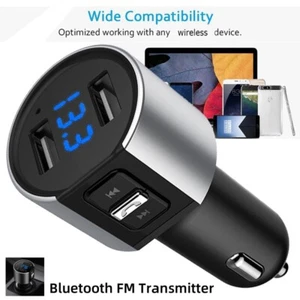 Bluetooth FM Transmitter KFZ Auto Radio MP3 Player Dual USB Ladegerät Adapter DE - Bild 1 von 17