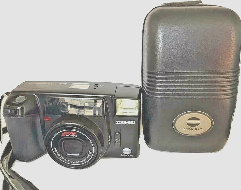 Minolta Zoom 90 Camera and  lens zoom 38 - 90mm Macro w/ pouch black from Japan - Image 1 of 4
