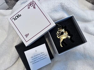 2016 Reindeer Danbury Mint Gold Christmas Ornament with Box New - Picture 1 of 6