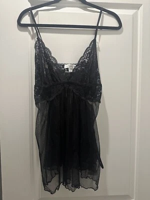 Nuevo In Bloom By Jonquil Vestido de Noche Corto Negro L Grande Encaje Gasa Foto 1 de 4