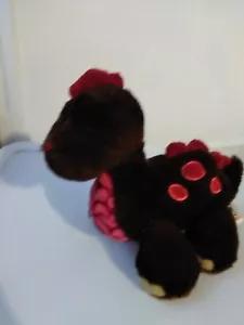 GANZ Webkinz Cocoa Dinosaur Brontosaurus Stuffed Animal Plush Red Brown CUTE - Picture 1 of 7