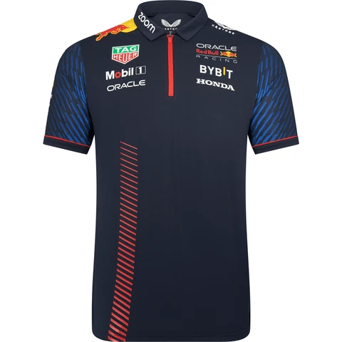Red Bull Racing F1 Men's 2023 Team Polo Shirt- Navy Cover