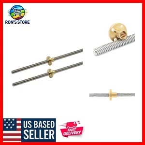 2pcs 500mm T8 Lead Screw & Brass Nut Set - Precision ACME Thread for 3D Printers - Picture 1 of 7
