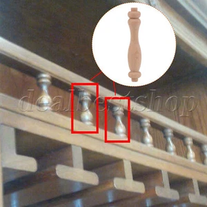 Carved Wood Stair Spindle Baluster for Furniture Cabinet 3.94 x 0.71inch - Picture 1 of 9