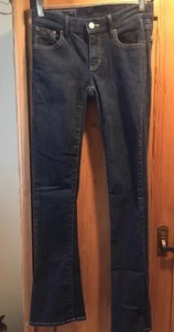 Armani Exchange Dark Stretch Denim Skinny Boot Size 25 Jeans - Picture 1 of 9