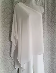 $645 HALSTON Mono Transparente Un Hombro Pierna Ancha Talla 0 Boda Ensayo Formal - Imagen 1 de 14