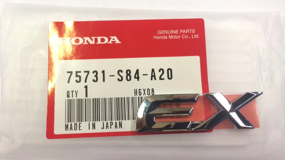Genuine OEM Honda Accord 4dr Sedan EX Rear Emblem 1998 - 2006 - Image 1 of 1