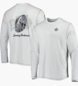 New Orleans Saints NFL x Tommy Bahama Shirt Men’s XL Football Long Sleeve White - Picture 1 of 11