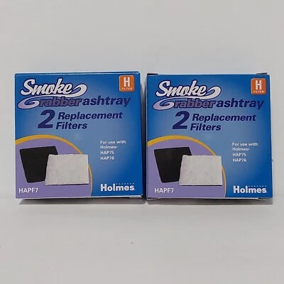 Lote de 2 cajas - Cenicero Smoke Grabber filtros H 2-2 paquetes HAP76 o HAP75 Holmes Foto 1 de 4