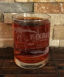 Rare KELBO'S Restaurant Promotional Whiskey Glass Last Week Before Closing 8 Oz - Picture 1 of 1
