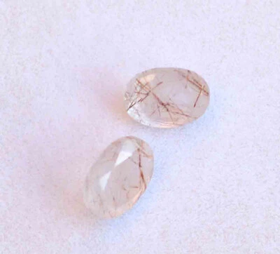 8.00 Ct Natural Golden Rutile Quartz Faceted Cut Oval Shape Best Quality - Image 1 of 2