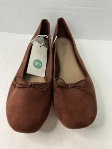 NEW A New Day Women's Espresso Jackie Ballet Flats Size 9.5 - Picture 1 of 15