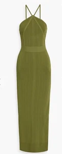 Herve Leger Variegated Rib Maxi Dress L Green, New With Tags, Free Shipping - Picture 1 of 6