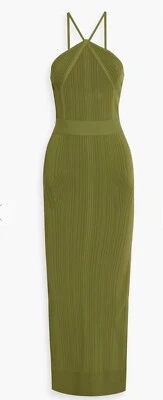 Maxi Vestido Herve Leger Costilla Variegada L Verde, Nuevo Con Etiquetas, Envío Gratis Foto 1 de 4