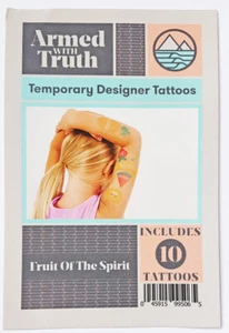 Temporary Scripture Tattoo - FRUIT OF THE SPIRIT - 10 Different Designs A99506 - Picture 1 of 4