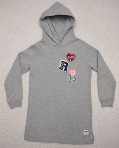 Roots Kids gray embroidered patches applique cotton blend hoodie sweatshirt Lg - Picture 1 of 5