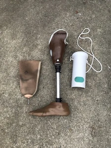 Prosthetic Leg, Liner, and sock aid, Dark Color, Sz 11, Damage To Foot/rubber - Picture 1 of 13