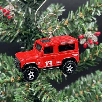 Red Land Range Rover Defender 90 Wagon Christmas Ornament Fast Furious Adorno🎄 - Image 1 of 2