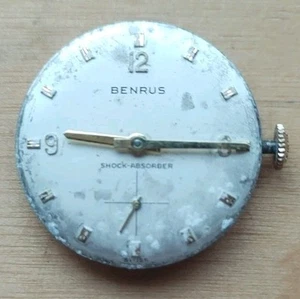 Vintage Benrus 17 Jewels Shock Absorber Watch 28mm, Model DN2L, Movement ONLY - Foto 1 di 10