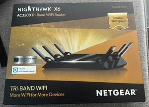 Router Wi-Fi Gigabit Tri-Band NETGEAR Nighthawk X6 AC3200 - Negro - Imagen 1 de 14