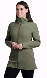 Kuhl 2120 Women's Klash Trench Coat Vintage Olive Small New Free Shipping - Picture 1 of 5