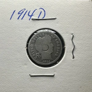 1914-D Barber Dime Bold Design - Picture 1 of 4