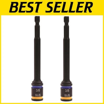 Versatile 4-Inch Magnetic Hex Drivers, 5/16" & 3/8" Reversible Options - Image 1 of 3