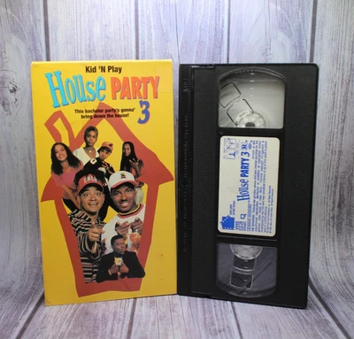 House Party 3 1994 VHS Tape Kid N Play Bernie Mac Gilbert Gottfried TLC Comedy - Image 1 of 3