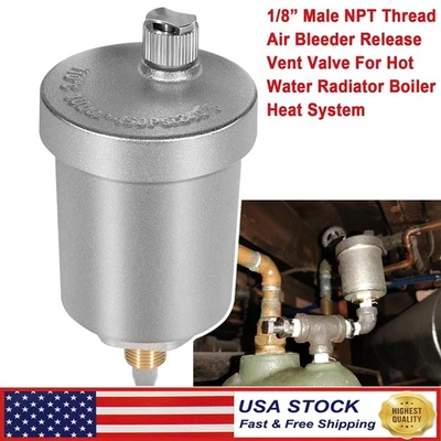 EG-AUTO 400-4 Float Air Hy-Vent, 1/8" NPT Automatic Air Vent Valve for Hydronic Heating