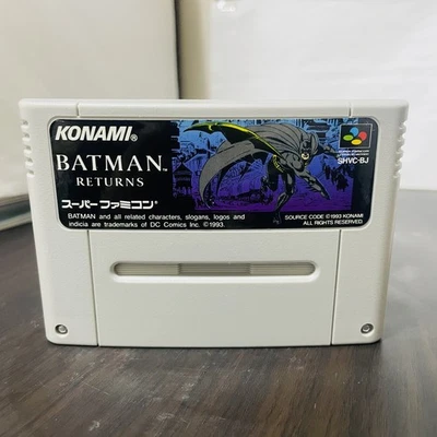 Batman Returns Nintendo Super Famicom Konami 1993 Japanese Version Action - Image 1 of 4