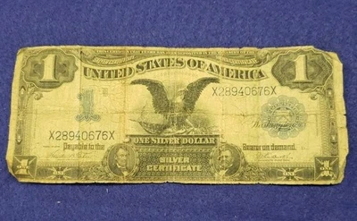 1899 $1 Silver Certificate Black Eagle Large Size Dollar Note ~ L👀K SHIPS FREE - Image 1 of 2