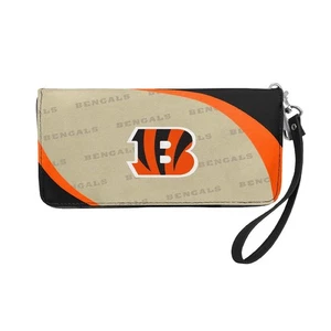 Cincinnati Bengals Women's Curve Zip Organizer Wallet Wristlet - Picture 1 of 3
