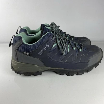 Regatta Ladies Hiking Boots UK 7 Holcombe Low Waterproof Isotex Navy Blue Green - Image 1 of 4