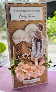Personalised Baby Girl Boy Shower Card For Friend, Mum To Be, Sister, Dauther - Picture 1 of 5