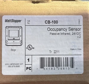 Watt Stopper CB-100 Occupancy Sensor Passive Infrared 24VDC - Picture 1 of 2
