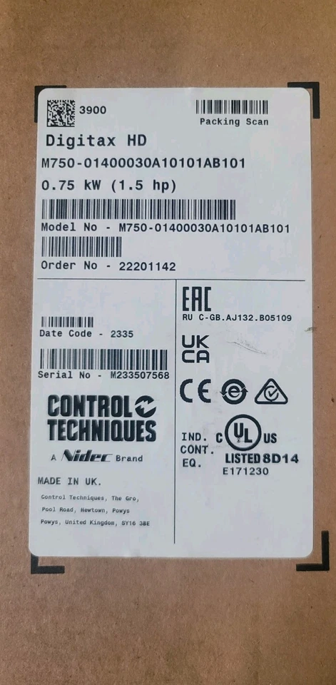 Control Techniques M751 2 HP 400 Volt Series Servo Drive NEW Unopened - Image 1 of 1