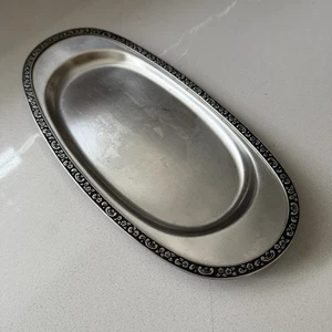 Oneida Vassoio da Servizio Ovale Personalizzato Acciaio Inox 18/8 Giappone Modello Mediterraneo - Foto 1 di 6