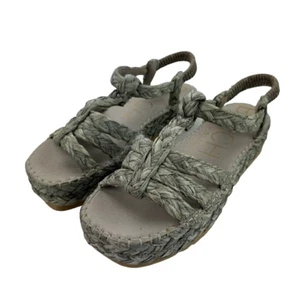 Sandali donna Beach by Matisse 9 M grigio intrecciato plateau slingback tessuto - Foto 1 di 11